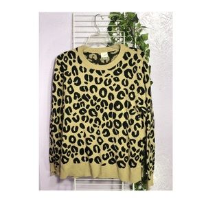 Cheetah Print Crewneck Sweater